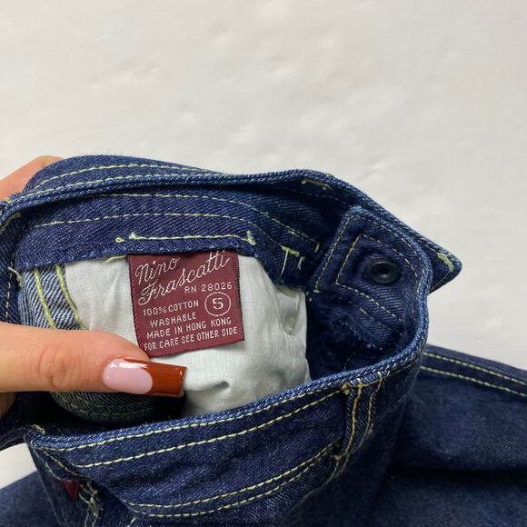 Vintage 80s dark wash contrast stitch high rise jeans women's 24" - Picture 4 of 4